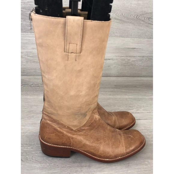 Cordani Calzature Womens Western Boots Brown Leather 7.5‎ Cowgirl Pull On Riding